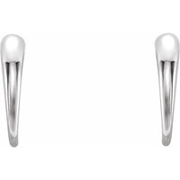 Sterling Silver J-Hoop Earrings 2