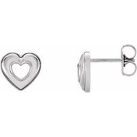 Sterling Silver Heart Earrings 1