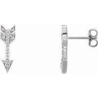 14K White 1/6 CTW Diamond Arrow Earrings 1