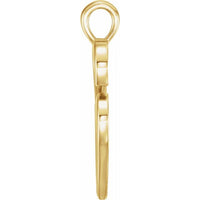 14K Yellow Double Heart Pendant 2