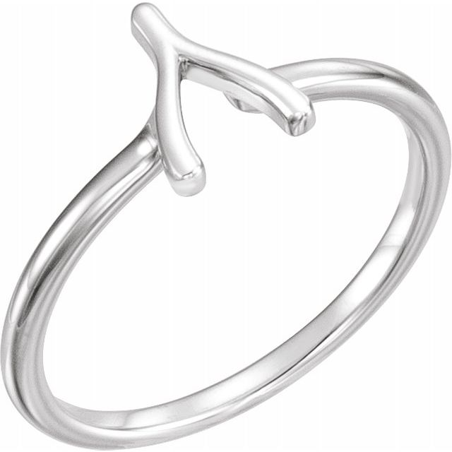 Sterling Silver Wishbone Ring 1