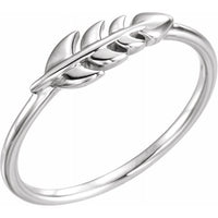 Sterling Silver Leaf Ring 1
