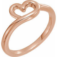 14K Rose Heart Youth Ring 1
