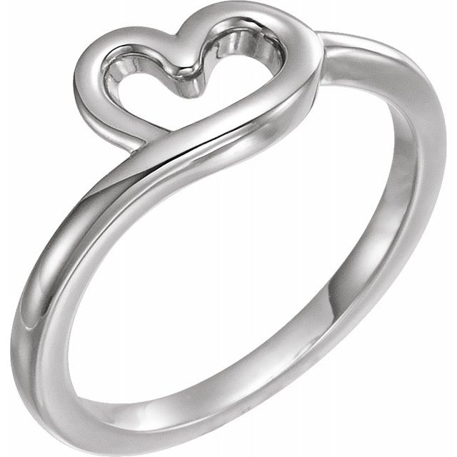 Platinum Heart Youth Ring 1