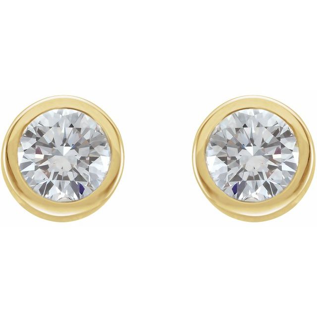 14K Yellow 1/2 CTW Diamond Earrings 2
