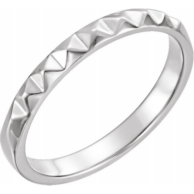 Sterling Silver Stackable Pyramid Ring 1