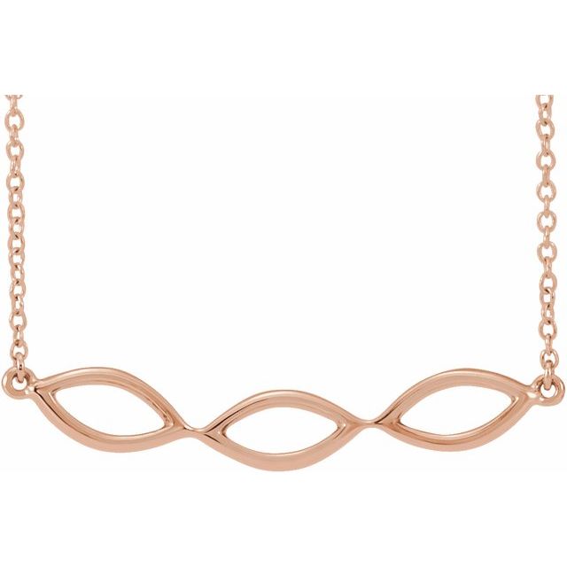 14K Rose Geometric 16-18" Necklace 1