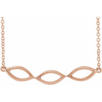 14K Rose Geometric 16-18" Necklace 1
