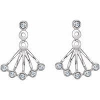 14K White 1/6 CTW Diamond Earrings 2