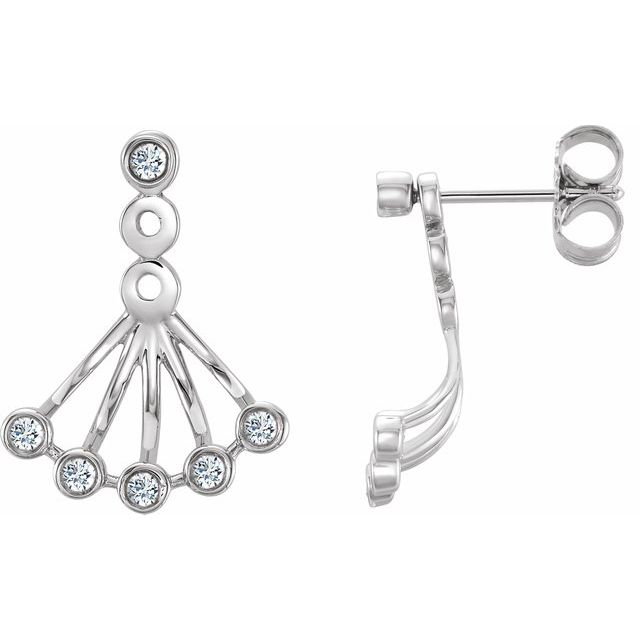 14K White 1/6 CTW Diamond Earrings 1