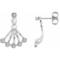 14K White 1/6 CTW Diamond Earrings 1