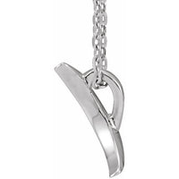 Sterling Silver Crescent 16-18" Necklace 2