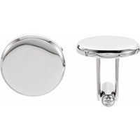 Stainless Steel 18.5 mm Engravable Round Cuff Links 2