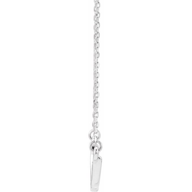 Sterling Silver Freeform Bar 16-18" Necklace 2