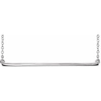 Sterling Silver Straight Bar 16-18" Necklace 1