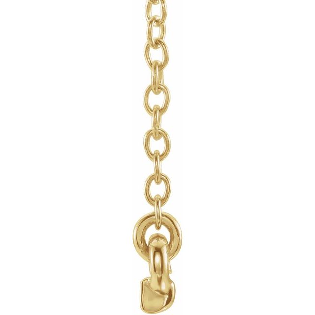 14K Yellow .07 CTW Petite Diamond Bar 16-18" Necklace 2