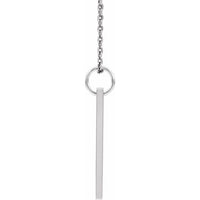 Sterling Silver .03 CT Diamond Bar 16-18" Necklace 2