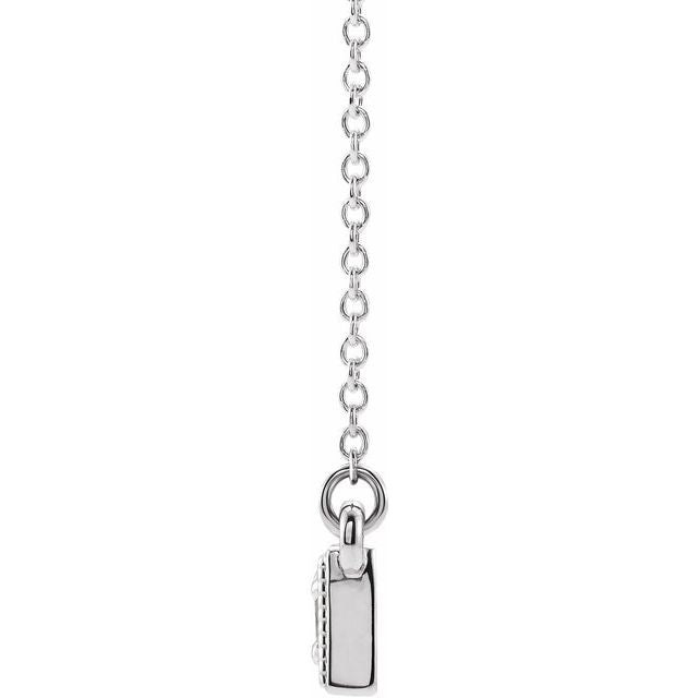 Sterling Silver Aquamarine Three-Stone Granulated Bar 16-18" Necklace 2