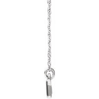 Sterling Silver Rectangle Bar 16-18" Necklace 2