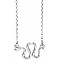 Sterling Silver Snake 16-18" Necklace 1