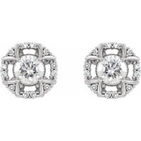 14K White 5/8 CTW Diamond Earrings 2