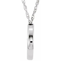 Sterling Silver 13 mm Circle 18" Necklace 2