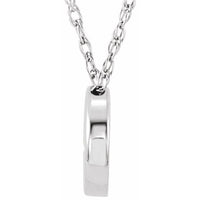 Sterling Silver 10 mm Circle 18" Necklace 2