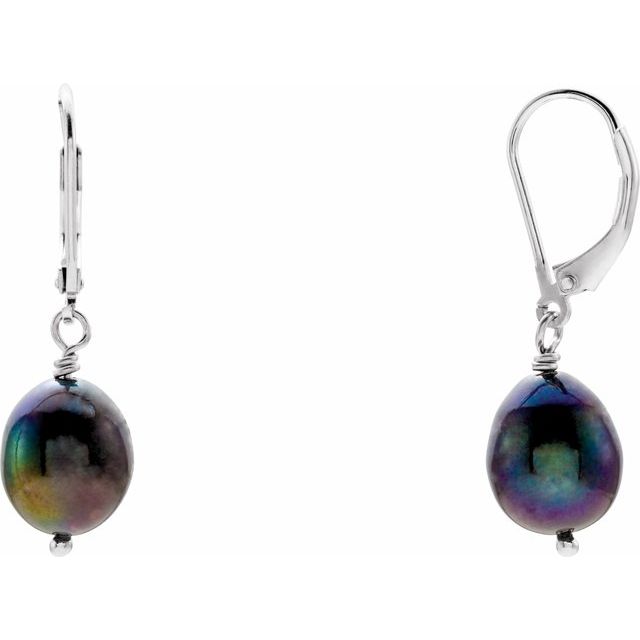 Freshwater Cultured Pearl Lever Back Earrings 1