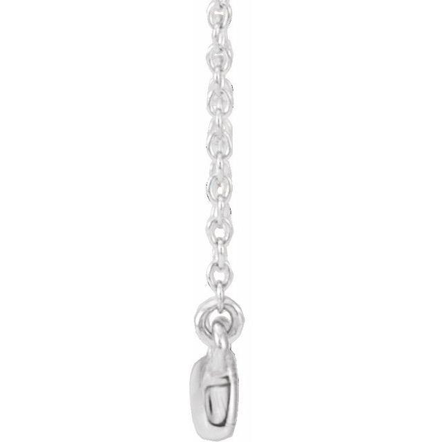 14K White 1/10 CTW Diamond Bar 16-18" Necklace 2