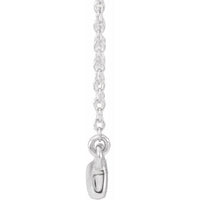 14K White 1/10 CTW Diamond Bar 16-18" Necklace 2