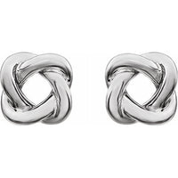 Sterling Silver 7x7 mm Knot Earrings 2