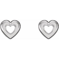 Sterling Silver Heart Earrings 2