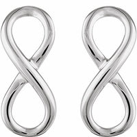 14K White Gold Infinity-Inspired Earrings