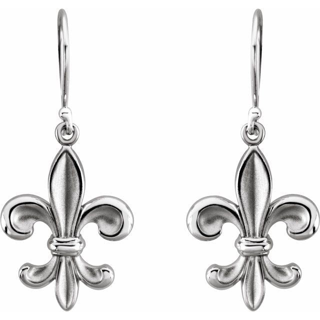 Sterling Silver Fleur-de-lis Earring 2