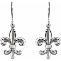 Sterling Silver Fleur-de-lis Earring 2