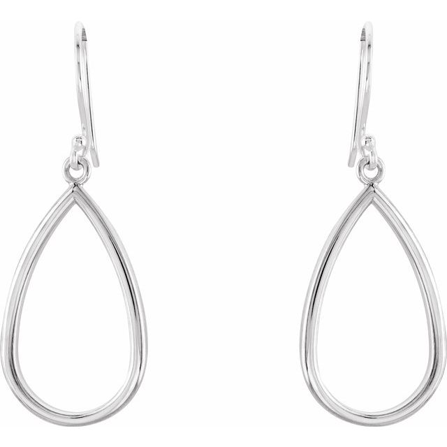 Sterling Silver Pear Shaped Earrings 2