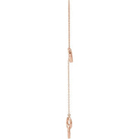 14K Rose 1/10 CTW Diamond Circle Y 16-18" Necklace 2