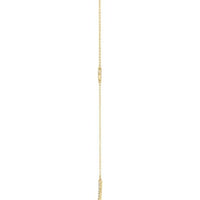 14K Yellow 1/6 CTW Diamond Circle 16-18" Bar Y Necklace 2
