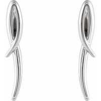 Sterling Silver Freeform Earrings 2