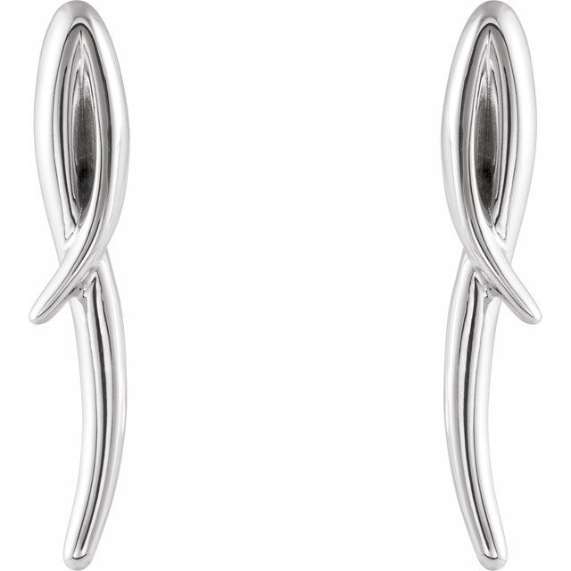 Sterling Silver Freeform Earrings 2
