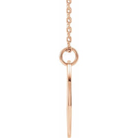 14K Rose Pierced Heart Engravable Disc 16-18" Necklace 2