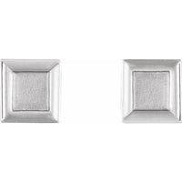 Sterling Silver Square Petite Earrings 2