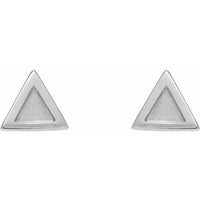 Sterling Silver Petite Triangle Earrings 2