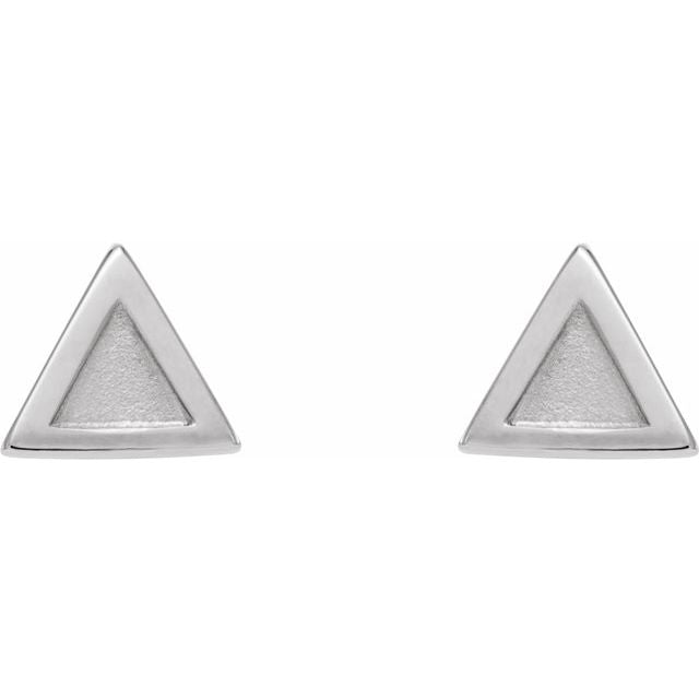 Sterling Silver Petite Triangle Earrings 2