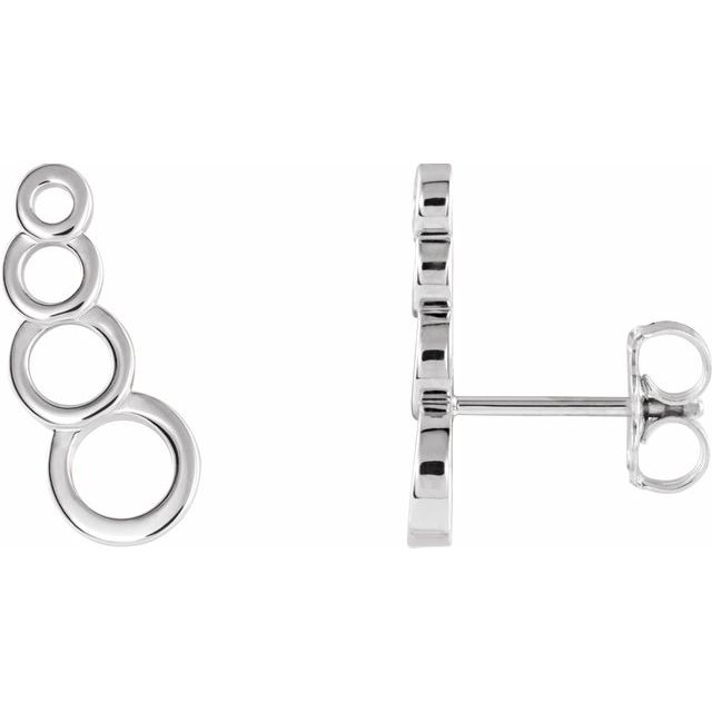 Sterling Silver Geometric Ear Climbers 1