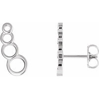Sterling Silver Geometric Ear Climbers 1