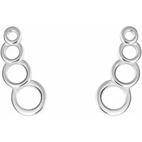 Sterling Silver Geometric Ear Climbers 2