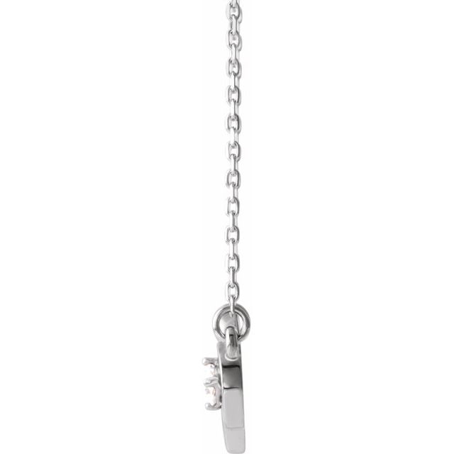 Sterling Silver 1/10 CTW Diamond Infinity-Inspired Heart 16-18" Necklace 2