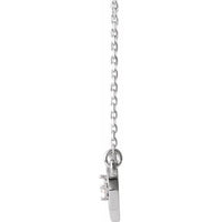 Sterling Silver 1/10 CTW Diamond Infinity-Inspired Heart 16-18" Necklace 2