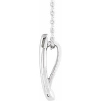 Sterling Silver 14.5x7.2 mm Leaf 16-18" Necklace 2